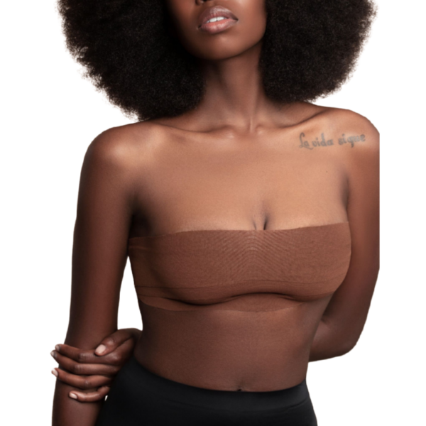BYE BRA BODY CINTA 5M X 6.5 CM + 3 PARES DE PEZONERAS MARRON OSCURO - Imagen 5