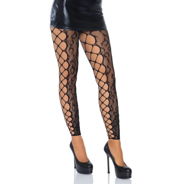 LEG AVENUE FOOTLESS CROTHLESS TIGHTS ONE SIZE - Imagen 4