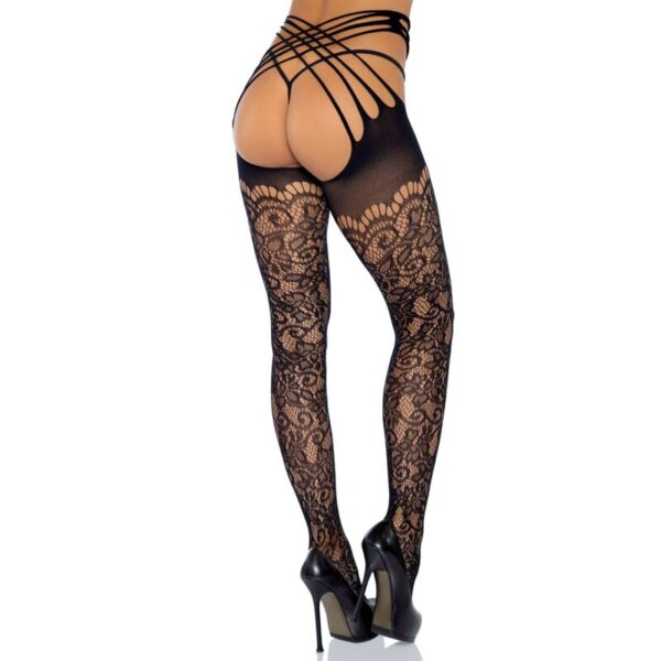 LEG AVENUE WRAP AROUND CROTHLESS TIGHTS ONE SIZE - Imagen 3