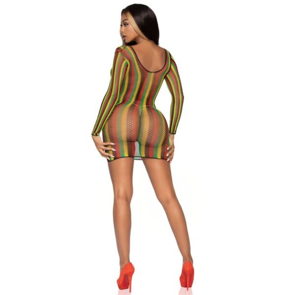 LEG AVENUE MINIVESTIDO DE RED RASTAS TALLA UNICA - Imagen 4