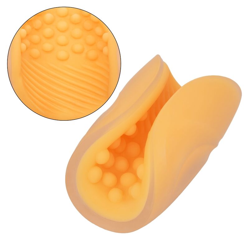 CALEX BEADED GRIP MASTURBADOR TEXTURADO NARANJA - Imagen 4