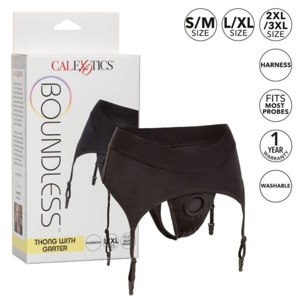 CALEX BOUNDLESS ARNES TANGA CON LIGUERO S/M - Imagen 2