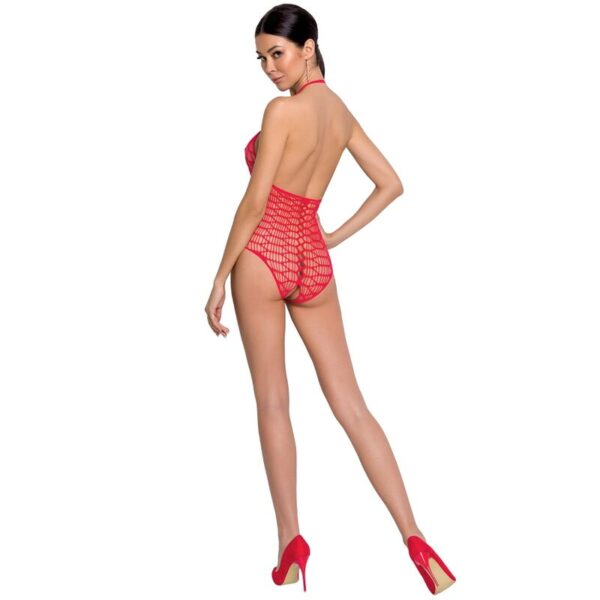 PASSION WOMAN BS087 BODYSTOCKING ROJO TALLA UNICA - Imagen 2