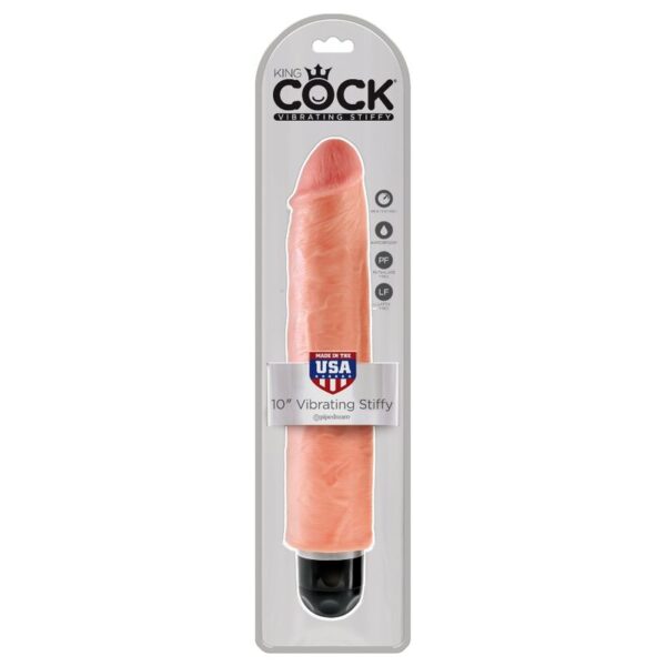 KING COCK VIBRADOR REALISTICO STIFFY 25.4 CM - NATURAL - Imagen 3