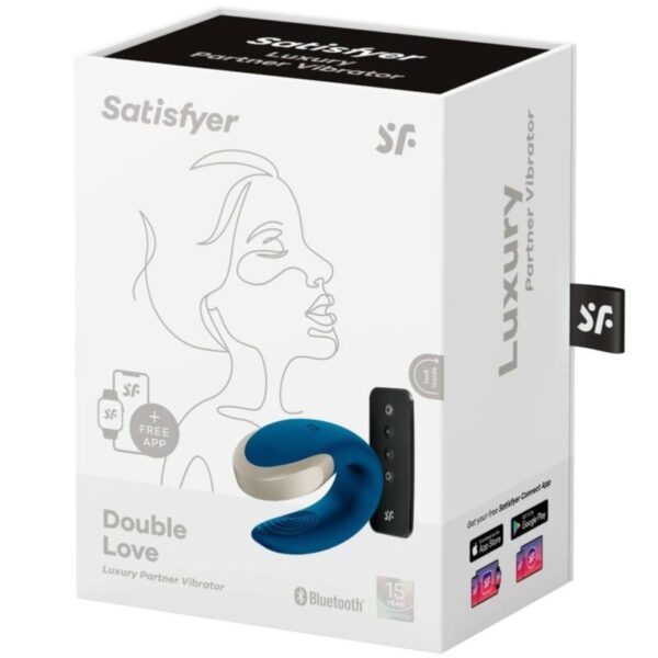 SATISFYER APP DOUBLE LOVE VIBRADOR PAREJAS LUXURY AZUL - Imagen 5