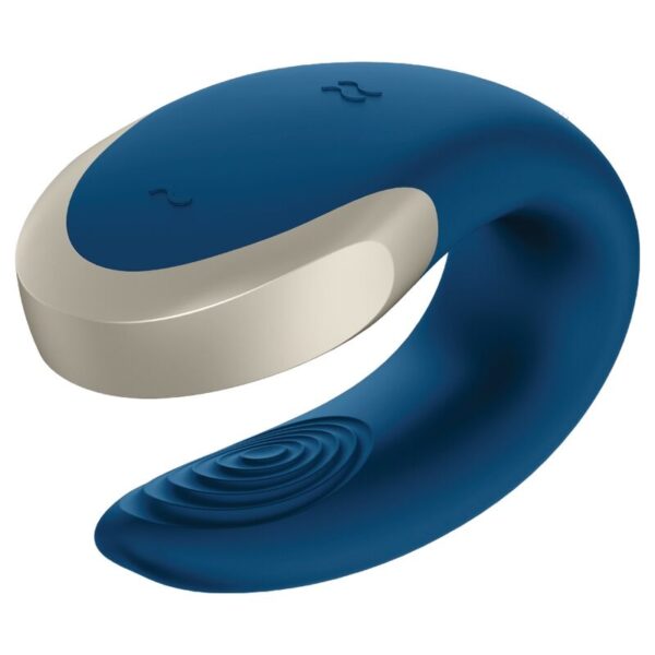 SATISFYER APP DOUBLE LOVE VIBRADOR PAREJAS LUXURY AZUL - Imagen 2