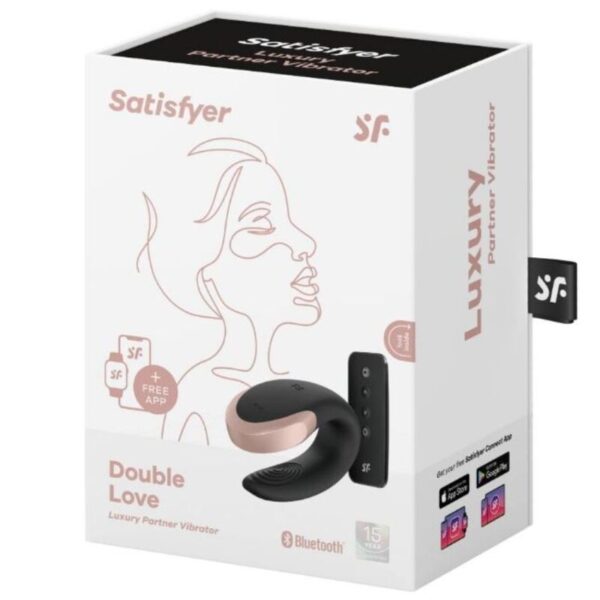 SATISFYER APP DOUBLE LOVE VIBRADOR PAREJAS LUXURY NEGRO - Imagen 5