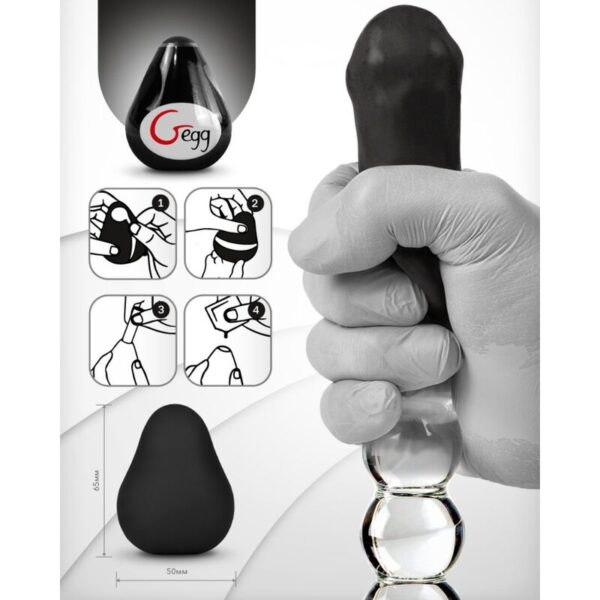 GVIBE HUEVO MASTURBADOR TEXTURADO REUTILIZABLE NEGRO - Imagen 4