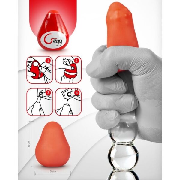 GVIBE HUEVO MASTURBADOR TEXTURADO REUTILIZABLE ROJO - Imagen 4
