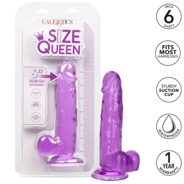CALEX SIZE QUEEN DILDO - LILA 15.3 CM - Imagen 2