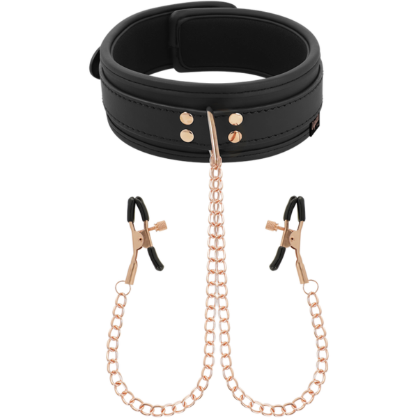 COQUETTE CHIC DESIRE FANTASY COLLAR CON PINZAS PEZONES CON FORRO DE NEOPRENO - Imagen 4