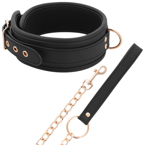 COQUETTE CHIC DESIRE FANTASY COLLAR CUERO VEGANO CON CORREA Y FORRO DE NEOPRENO - Imagen 4