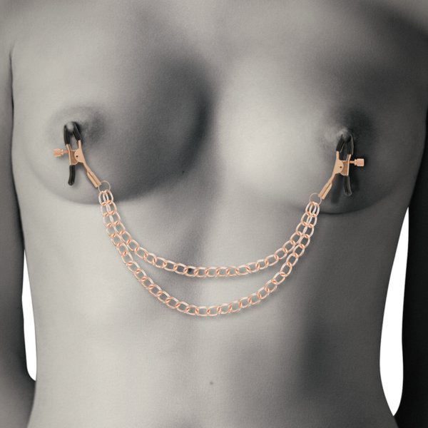 COQUETTE CHIC DESIRE FANTASY PINZAS METALICAS PEZONES CON CADENA - Imagen 3
