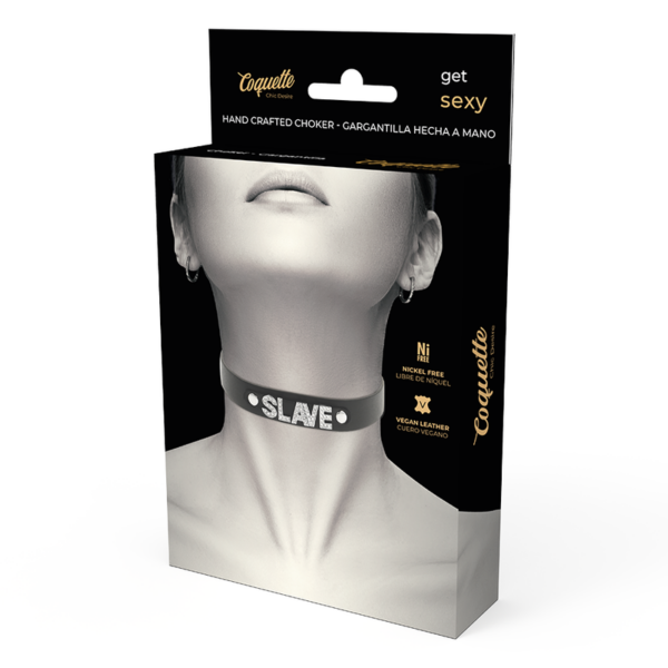 COQUETTE CHIC DESIRE CHOKER CUERO VEGANO - SLAVE - Imagen 5