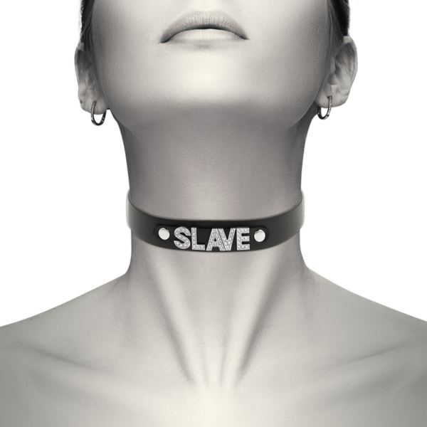 COQUETTE CHIC DESIRE CHOKER CUERO VEGANO - SLAVE - Imagen 2