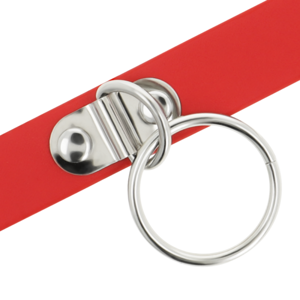 COQUETTE CHIC DESIRE COLLAR CUERO VEGANO ROJO ACCESORIO WOMAN FETISH - Imagen 5