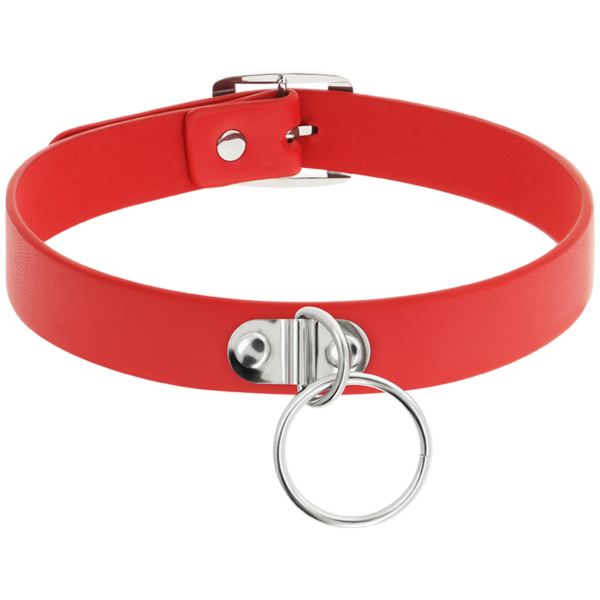 COQUETTE CHIC DESIRE COLLAR CUERO VEGANO ROJO ACCESORIO WOMAN FETISH - Imagen 3