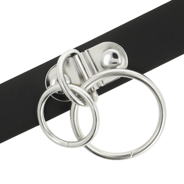 COQUETTE CHIC DESIRE CHOKER CUERO VEGANO - DOBLE ANILLA - Imagen 4