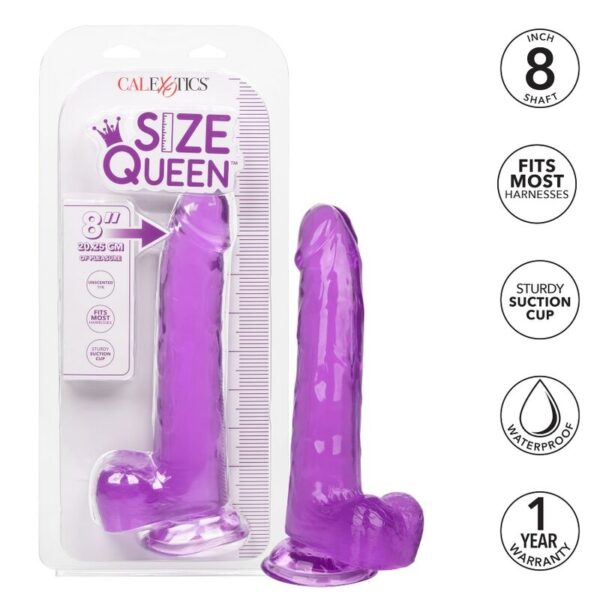 CALEX SIZE QUEEN DILDO - LILA 20.3 CM - Imagen 2