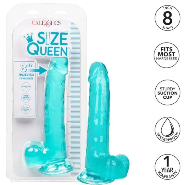 CALEX SIZE QUEEN DILDO - AZUL 20.3 CM - Imagen 2