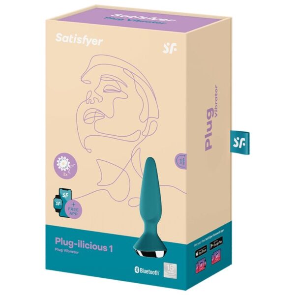 SATISFYER PLUG ILICIOUS 1 PLUG CON VIBRACION - VERDE - Imagen 5