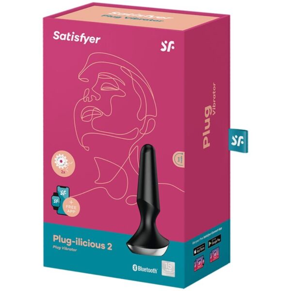 SATISFYER PLUG ILICIOUS 2 PLUG VIBRADOR - NEGRO - Imagen 5