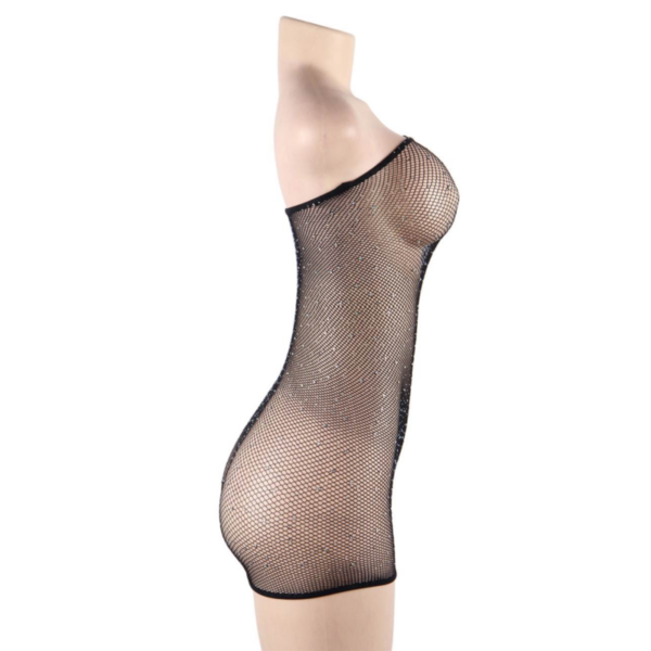 QUEEN LINGERIE VESTIDO CUERPO DE RED CON BRILLANTES S-L - Imagen 5