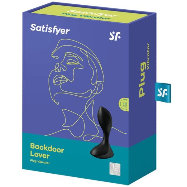 SATISFYER BACKDOOR LOVER PLUG ANAL VIBRADOR - NEGRO - Imagen 4