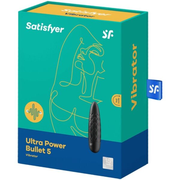 SATISFYER ULTRA POWER BULLET 5 BALA VIBRADORA NEGRA - Imagen 3