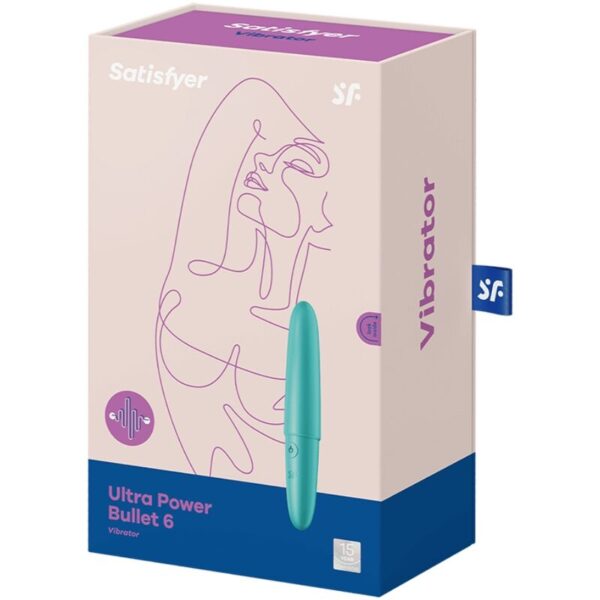 SATISFYER ULTRA POWER BULLET 6 BALA VIBRADORA TURQUESA - Imagen 3