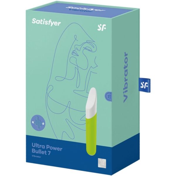 SATISFYER ULTRA POWER BULLET 7 BALA VIBRADORA VERDE - Imagen 3