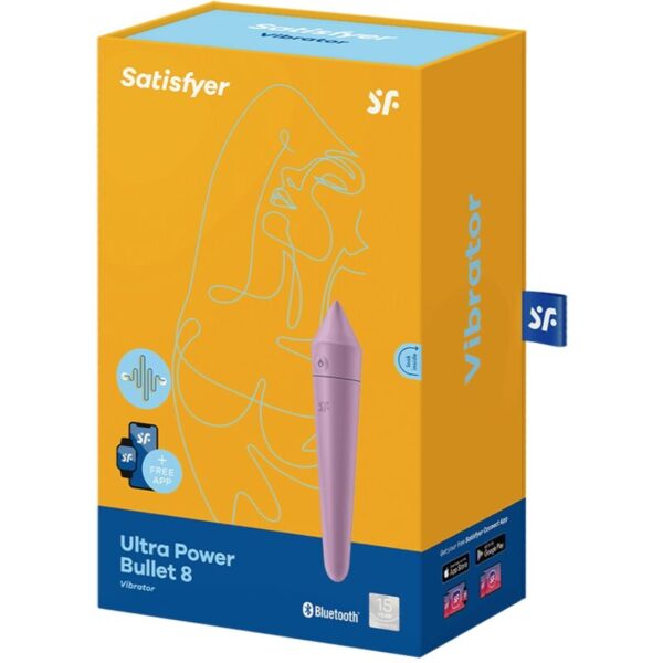 SATISFYER ULTRA POWER BULLET 8 BALA VIBRADORA LILA - Imagen 3