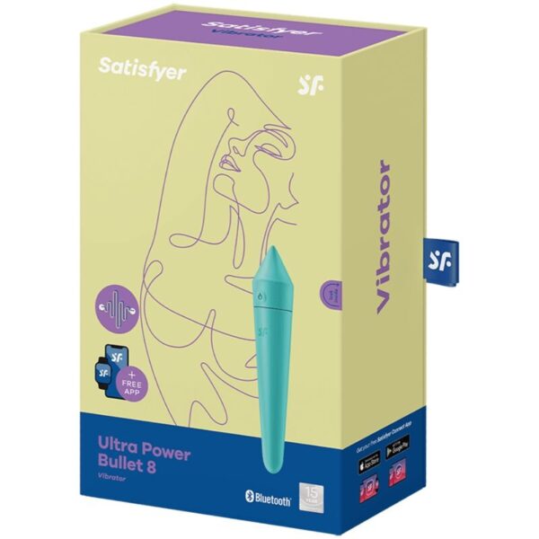 SATISFYER ULTRA POWER BULLET 8 BALA VIBRADORA TURQUESA - Imagen 3
