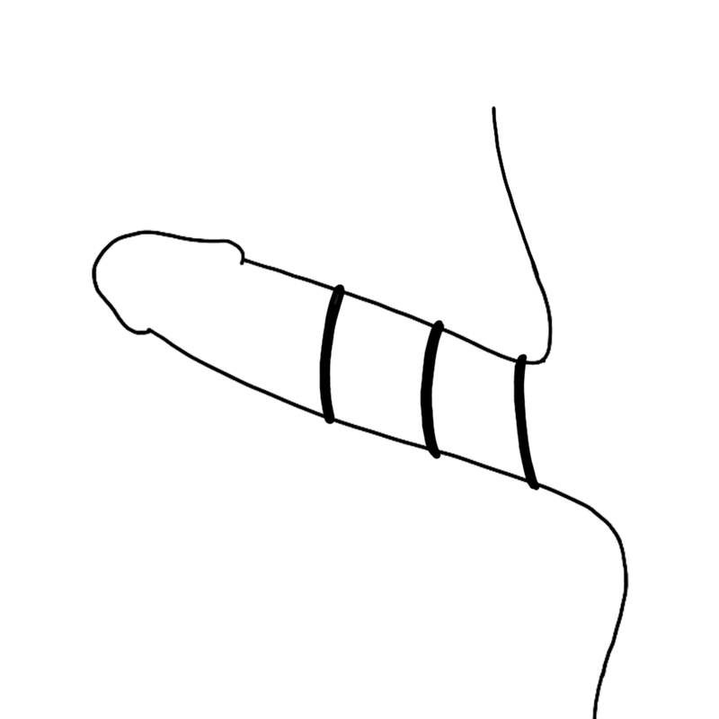 OHMAMA SET 3 ANILLOS DE SILICONA - NEGRO - Imagen 2