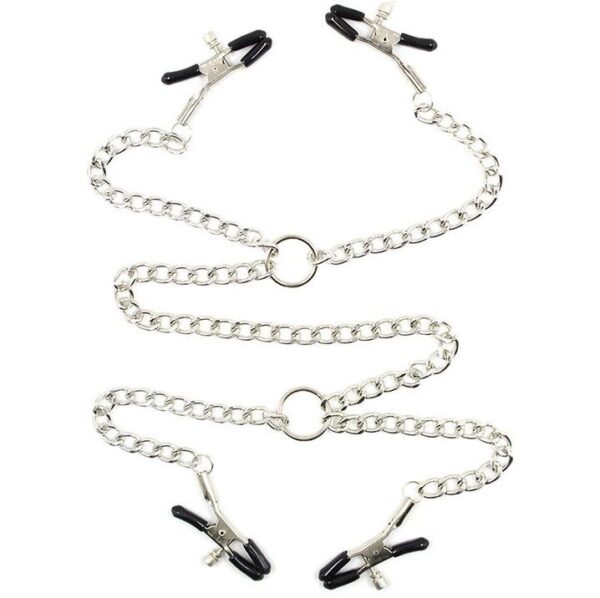 OHMAMA FETISH 4 PINZAS PEZONES CON CADENAS - Imagen 2
