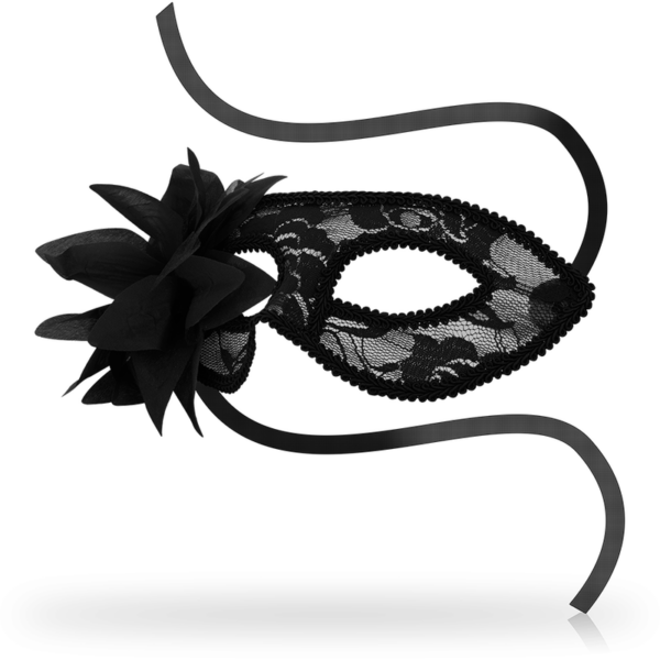 OHMAMA MASKS ANTIFAZ CON ENCAJES Y FLOR - NEGRO - Imagen 2
