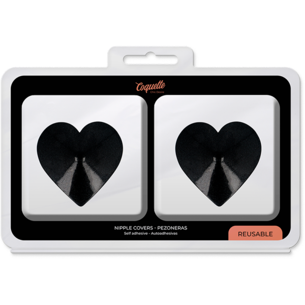 COQUETTE CHIC DESIRE CUBRE PEZONES - CORAZONES NEGROS - Imagen 5