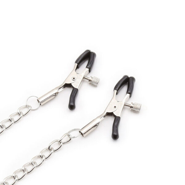 OHMAMA FETISH MORDAZA DE ANILLA CON CADENAS Y PINZAS PEZONES - Imagen 4