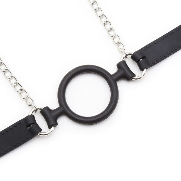 OHMAMA FETISH MORDAZA DE ANILLA CON CADENAS Y PINZAS PEZONES - Imagen 5