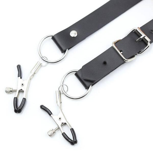 OHMAMA FETISH PINZAS CLITORIS CON CORREAS PIERNAS - Imagen 5