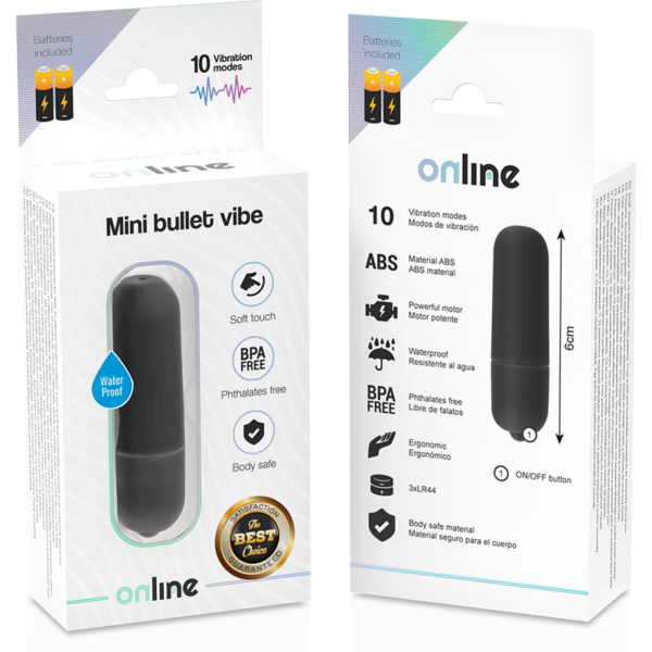 ONLINE MINI BALA VIBRADORA - NEGRO - Imagen 4