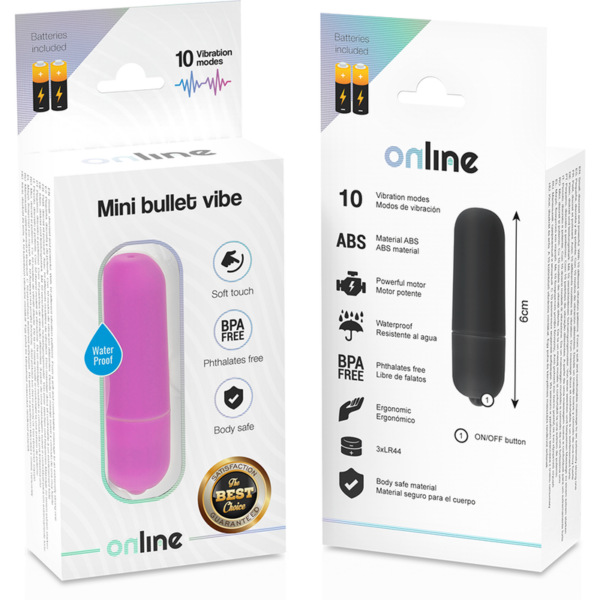 ONLINE MINI BALA VIBRADORA - LILA - Imagen 4