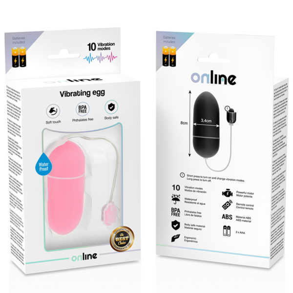 ONLINE HUEVO VIBRADOR WATERPROOF - ROSA - Imagen 4