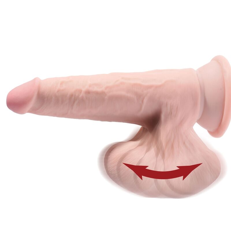 KING COCK PLUS 3D COCK SWINGING BALLS 24.5 CM - NATURAL - Imagen 3