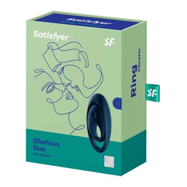 SATISFYER GLORIOUS DUO ANILLO VIBRADOR AZUL - Imagen 3