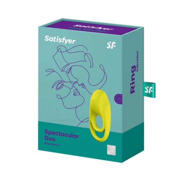 SATISFYER SPECTACULAR DUO ANILLO VIBRADOR AMARILLO - Imagen 3