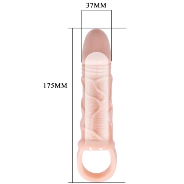BAILE FUNDA EXTENSORA PENE CON STRAP PARA TESTICULOS 13.5 CM - Imagen 3