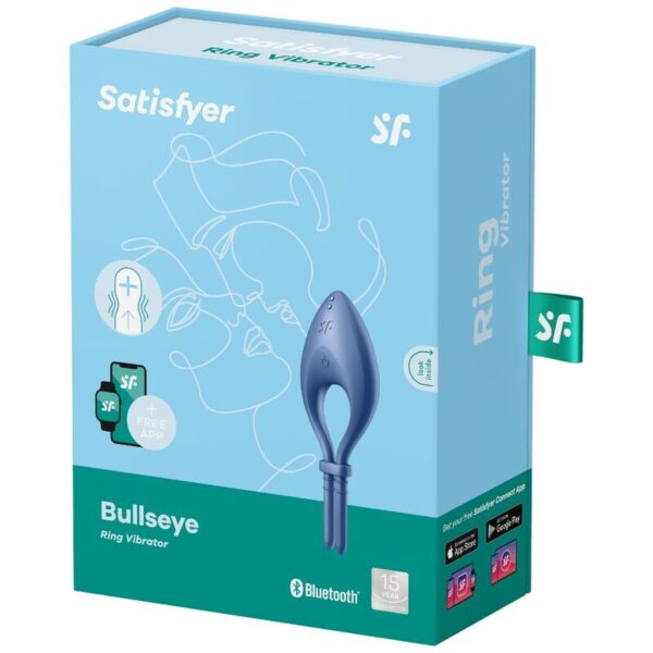 SATISFYER BULLSEYE ANILLO VIBRADOR APP - AZUL - Imagen 3