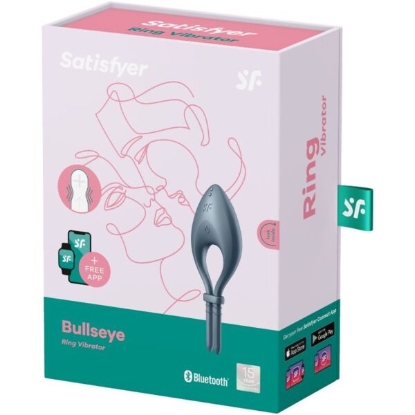 SATISFYER BULLSEYE ANILLO VIBRADOR APP - GRIS - Imagen 3
