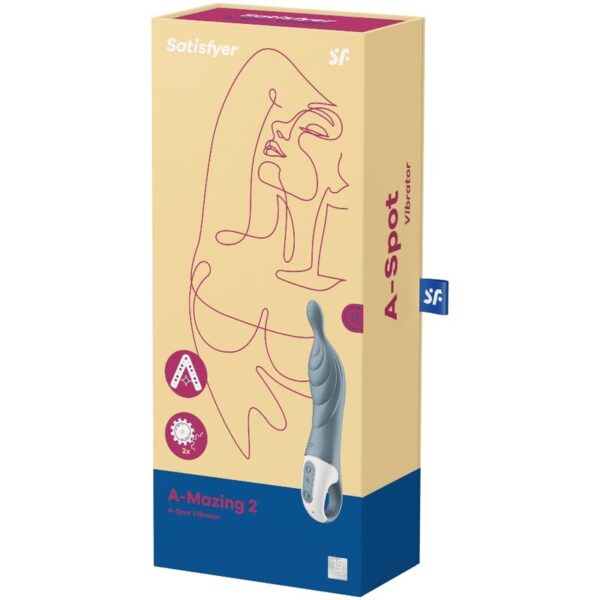 SATISFYER A-MAZING 2 VIBRADOR PUNTO A - GRIS - Imagen 3